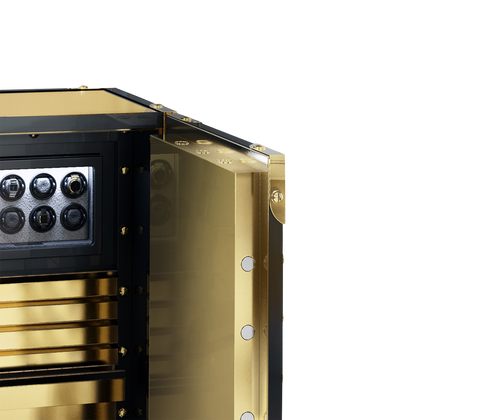High-Security Vault Safe with Watch Winders and Gold-Plated
