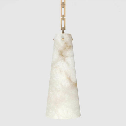 Contemporary Lucca Chandelier 202A-3 in Alabaster, 3-Light Vintage Alabaster Pendant Cluster