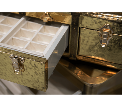 Champagne Gold Vault Safe with High-Security Storage and