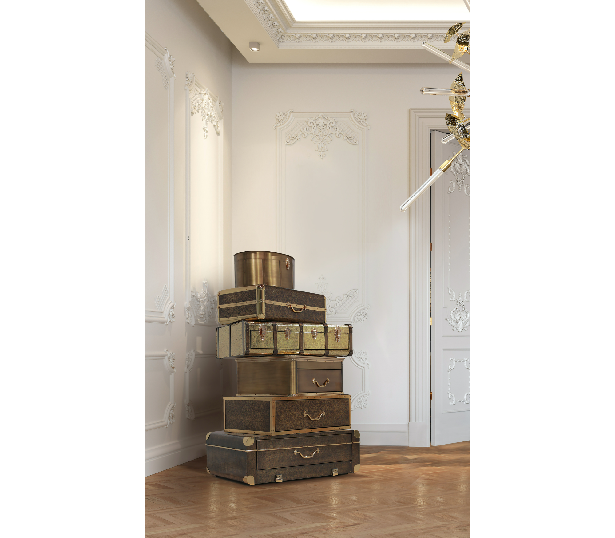 Champagne Gold Vault Safe with High-Security Storage and
