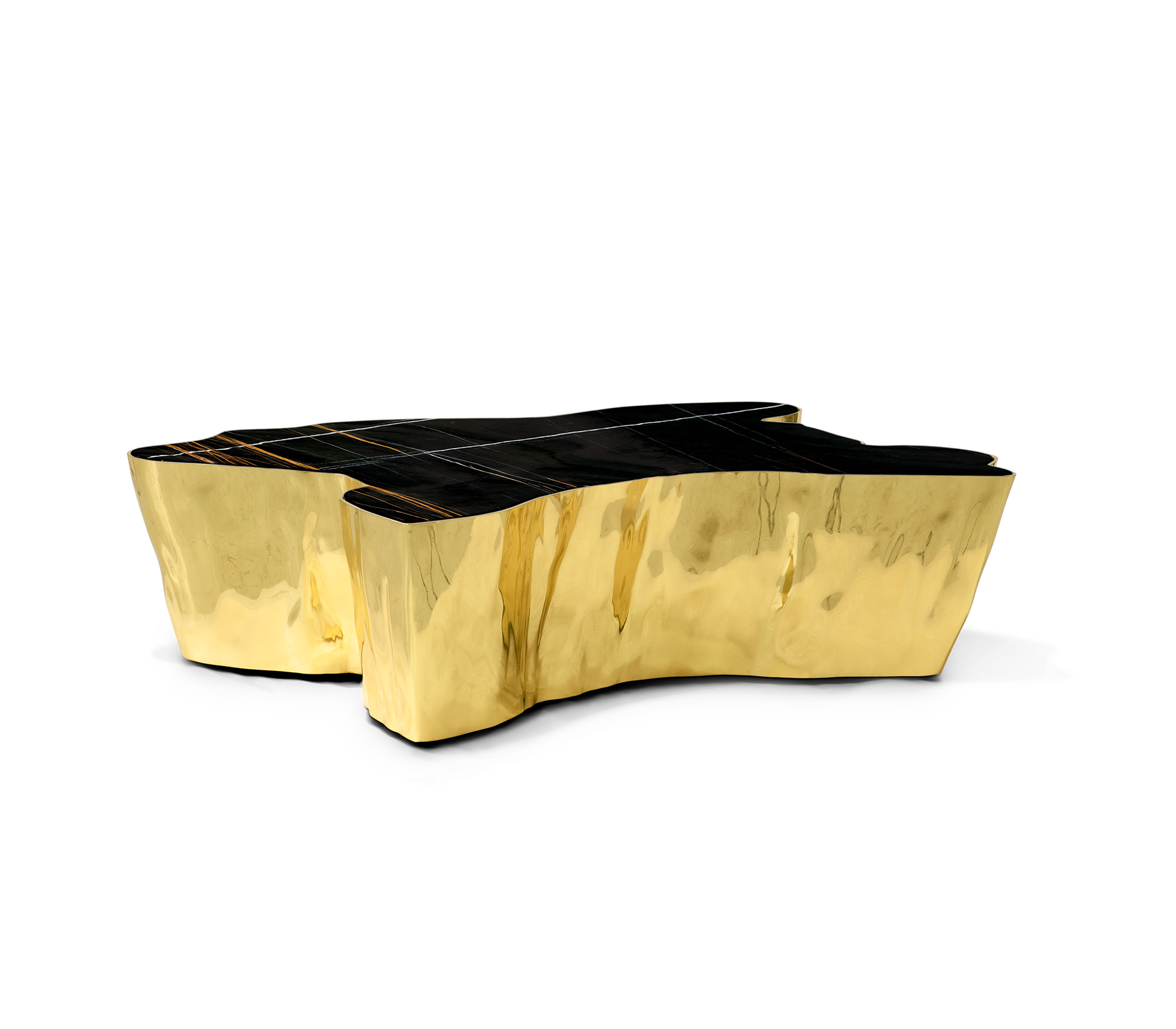 Brass Sculptural Form Coffee Table