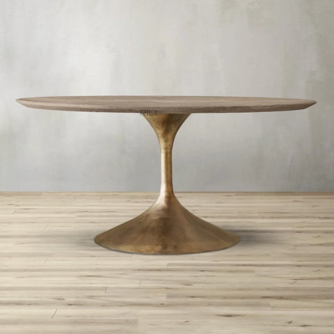 Aero Wood Round Dining Table