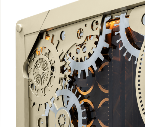 Baron Safe with Electric Opening System, Gold-Plated Brass