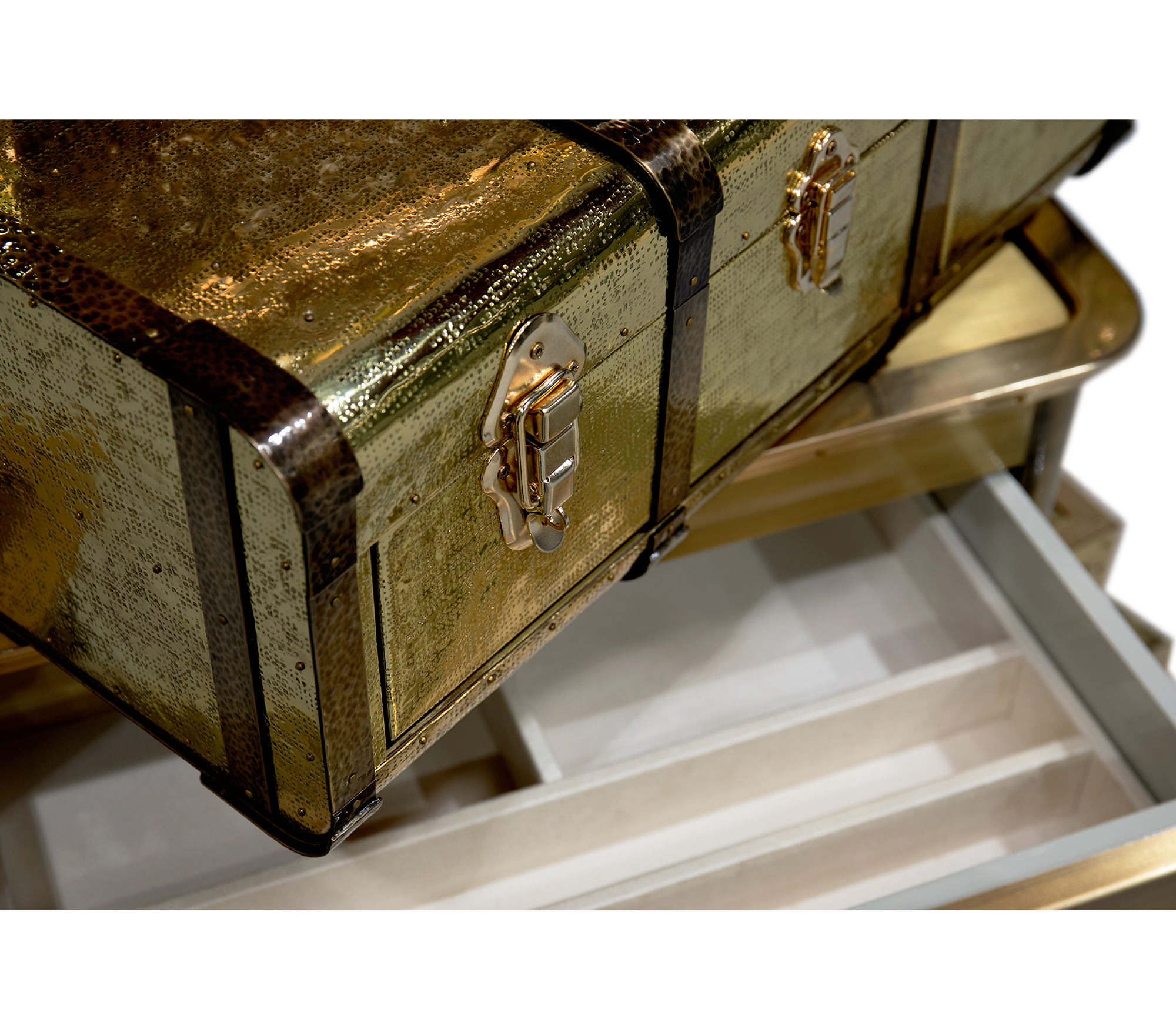 Champagne Gold Vault Safe with High-Security Storage and