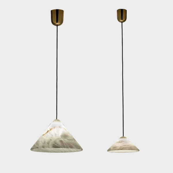 Housegent Magnolia Modern Alabaster Lamp, Modern Kitchen Island Pendant Light