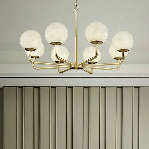 Alabaster Maytoni Erich Brass Chandelier