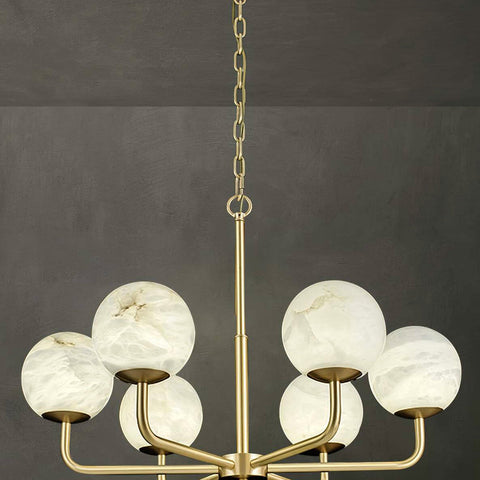 Alabaster Maytoni Erich Brass Chandelier