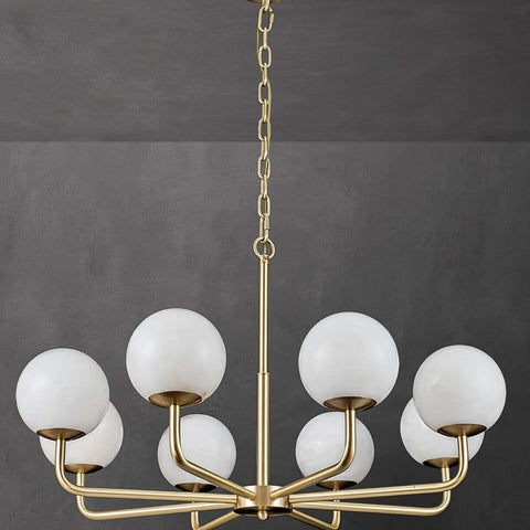 Alabaster Maytoni Erich Brass Chandelier