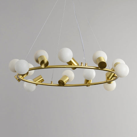 Alabaster Raechelle Brass Chandelier