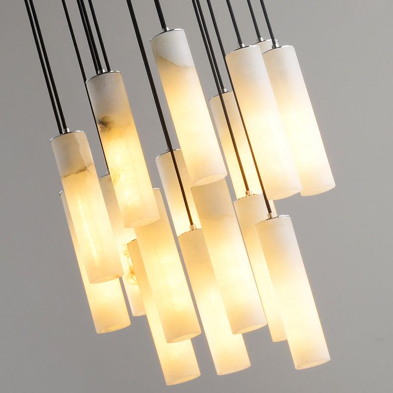 Housegent Alabaster Modern Art Linear Chandeliers