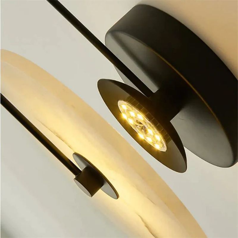 Alabaster Modern Disc Wall Sconce