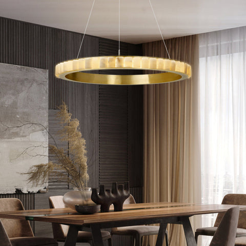 Avalon Halo Alabaster Chandelier