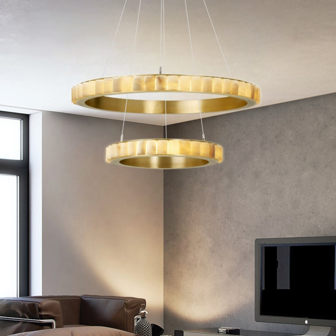 Avalon Halo Alabaster Chandelier