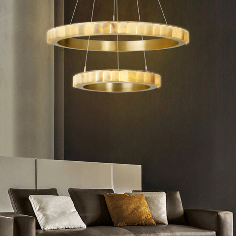 Avalon Halo Alabaster Chandelier