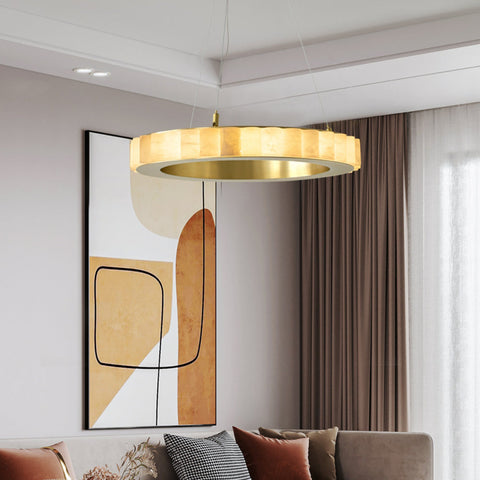 Avalon Halo Alabaster Chandelier