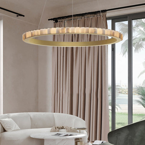 Avalon Halo Alabaster Chandelier