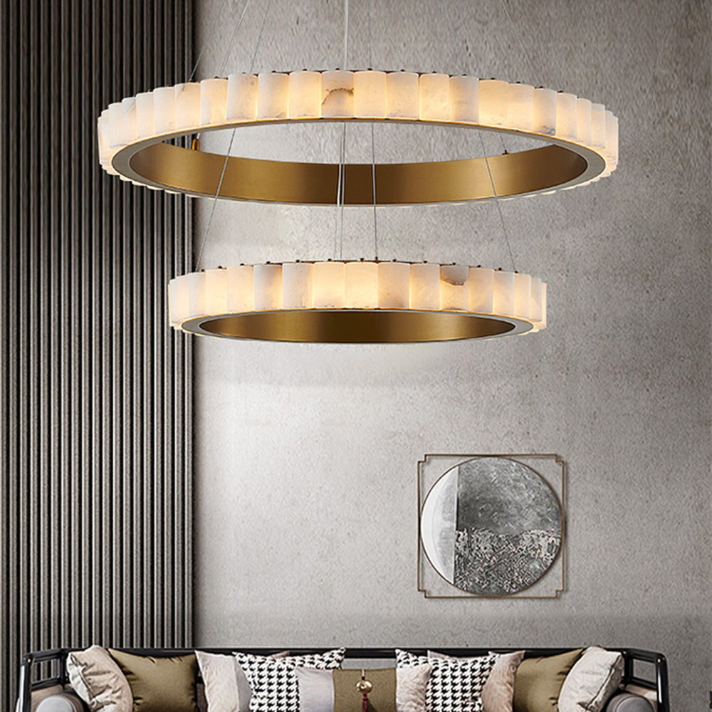 Avalon Halo Alabaster Chandelier