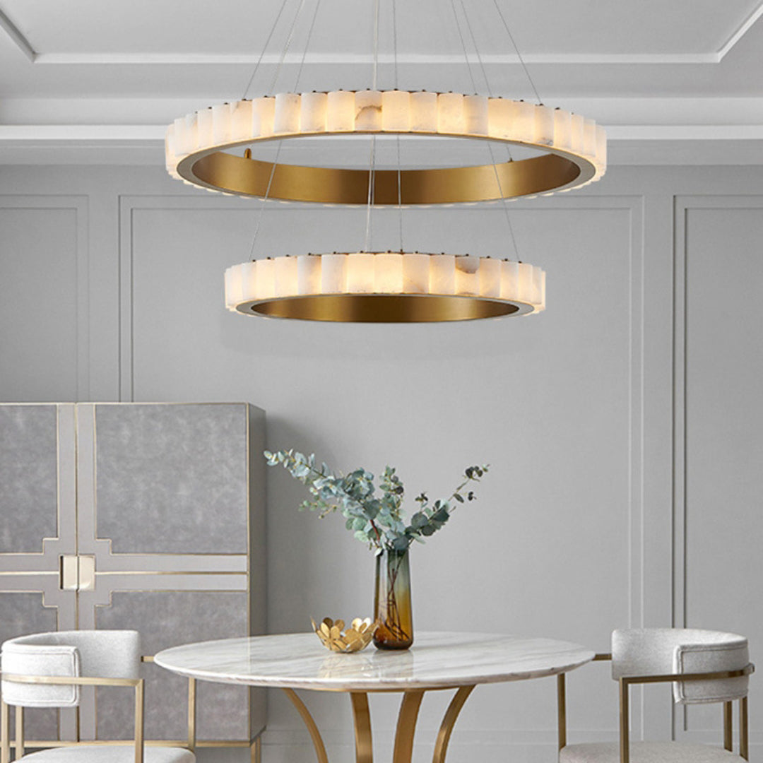 Avalon Halo Alabaster Chandelier