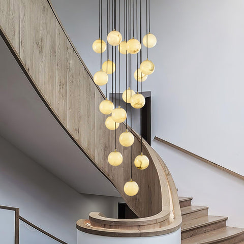 Alabaster Balls Cluster Chandelier - Vakkerlight