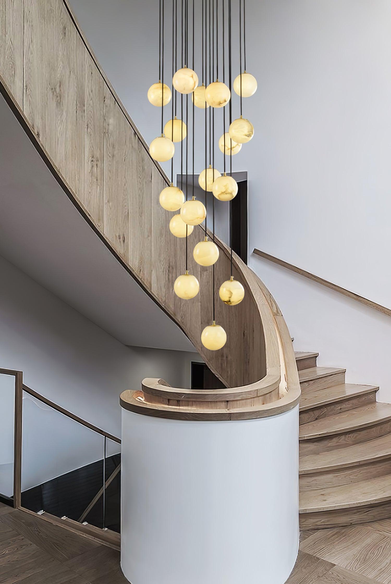 Alabaster Balls Cluster Chandelier - Vakkerlight