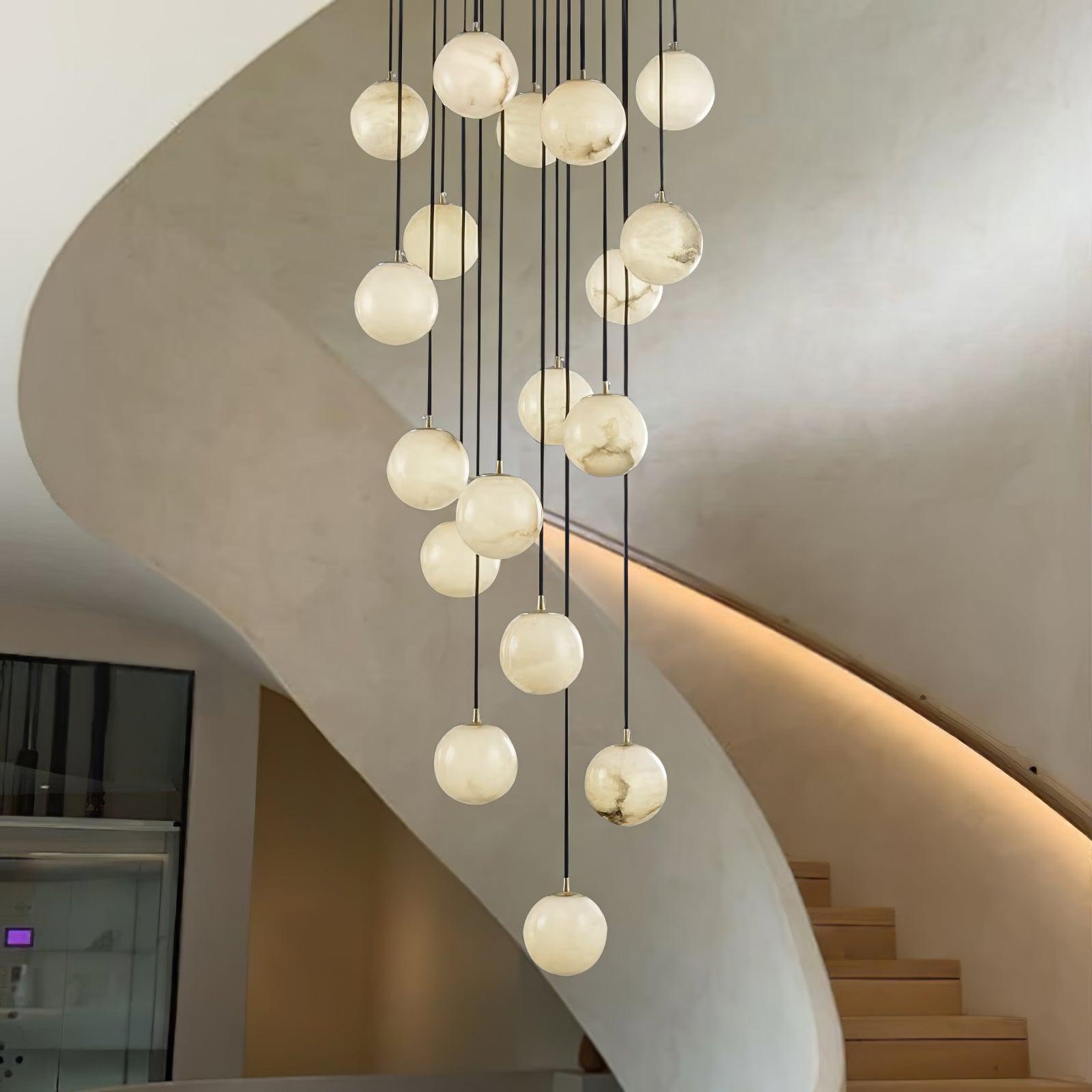 Alabaster Balls Cluster Chandelier - Vakkerlight