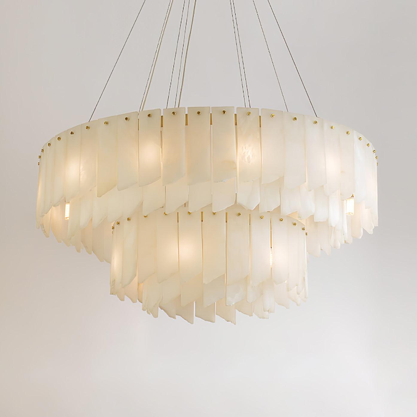 Alabaster Cascade Tiered Chandelier - Vakkerlight