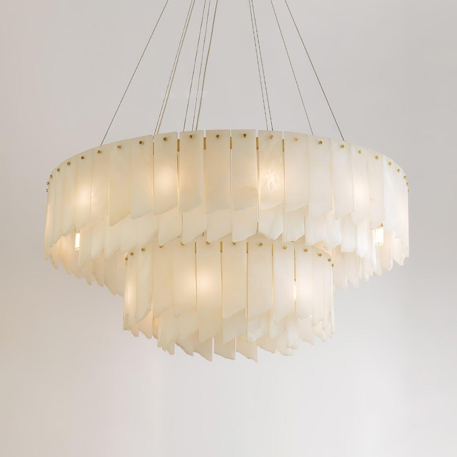 Alabaster Cascade Tiered Chandelier - Vakkerlight