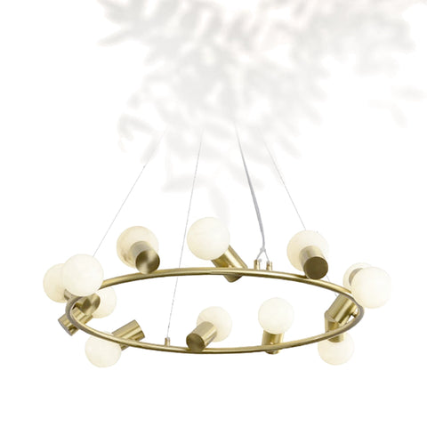 Alabaster Raechelle Brass Chandelier