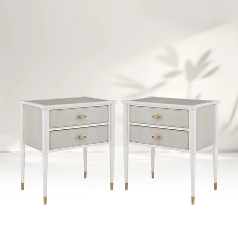 Alste White Nightstand