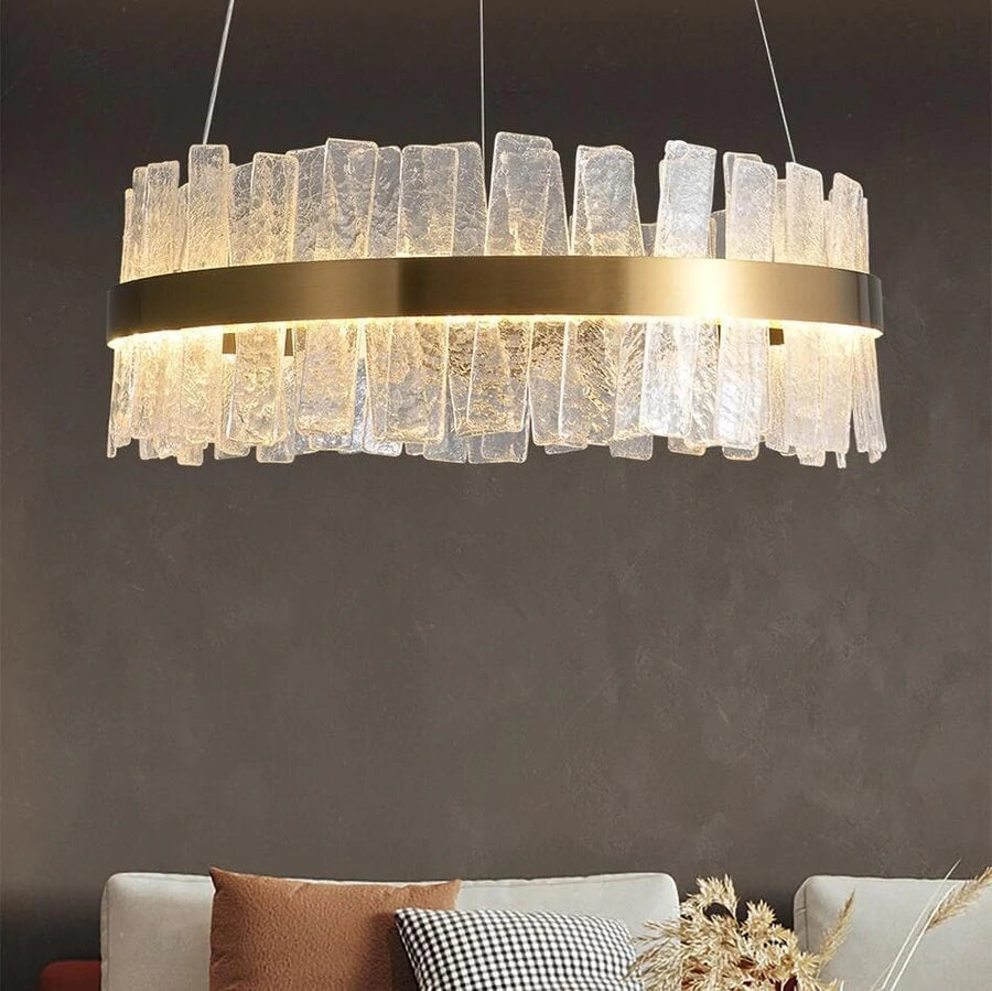 Housegent Sylvia Round Crystal Chandelier, Modern Living Room Chandelier