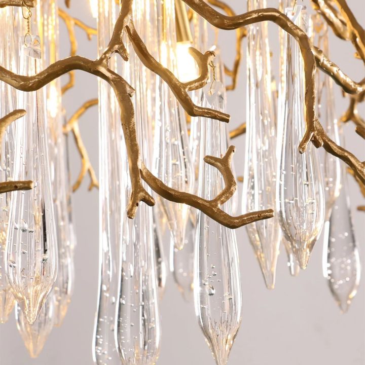 Aqua Dome Glass Branch Chandelier