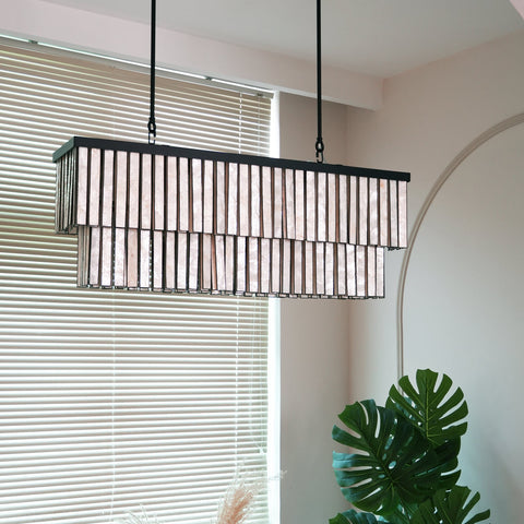 Astrid Capiz Rectangular Chandelier