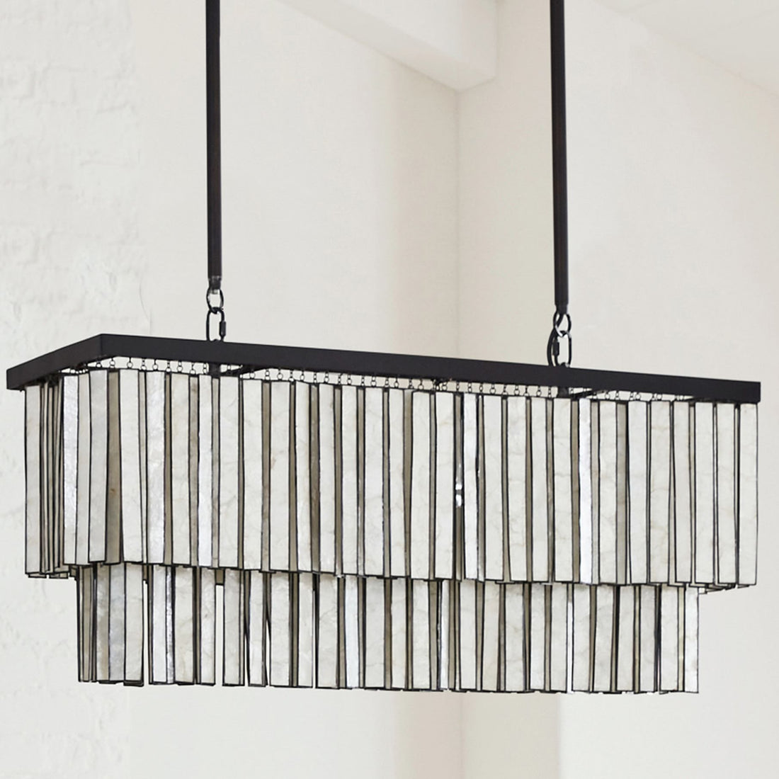 Astrid Capiz Rectangular Chandelier