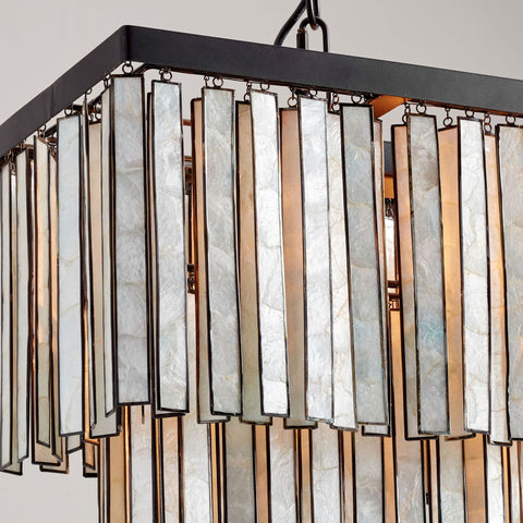 Astrid Capiz Rectangular Chandelier