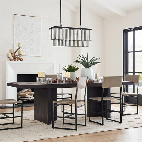 Astrid Capiz Rectangular Chandelier