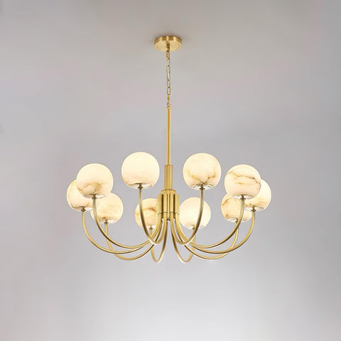 Aurelian Alabaster Globe Chandelier - Vakkerlight