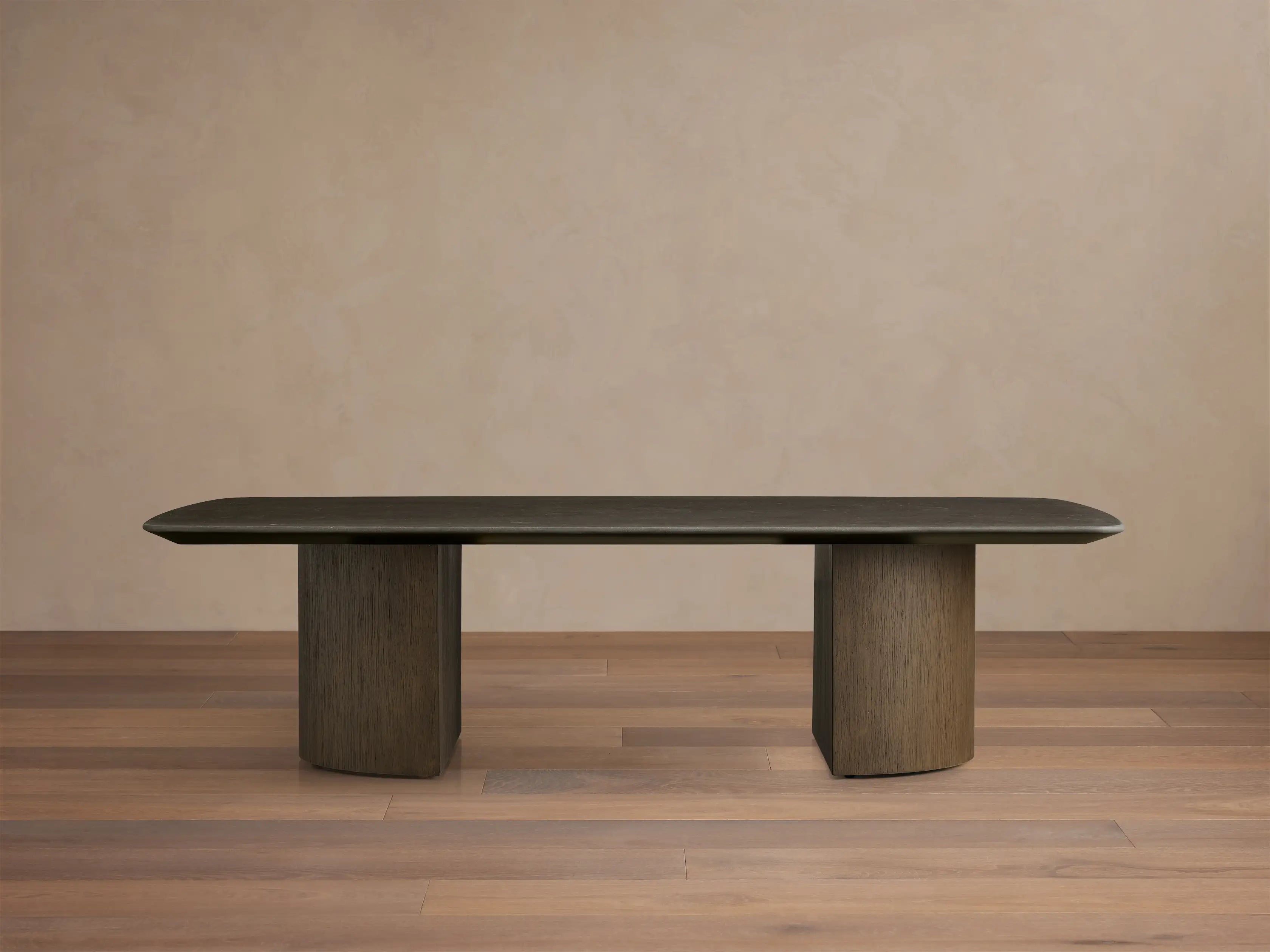 San Germani 72" Stone Coffee Table with Dauphine Metal Base