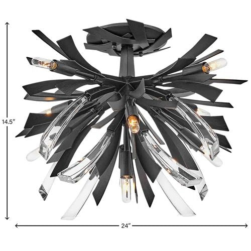 Bergamots 9 Lights Crystal Chandelier