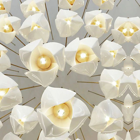 Bloom Ceramic Chandelier Light for Living Room