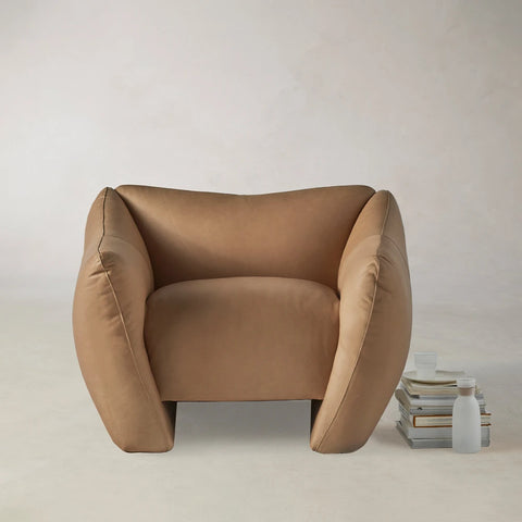 Bogger Armchair - Tuscan Leather Camel