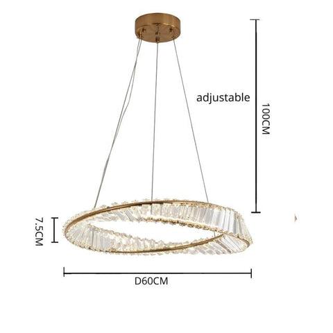 Housegent Cicero Crystal Ring Chandelier