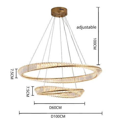 Housegent Cicero Crystal Ring Chandelier