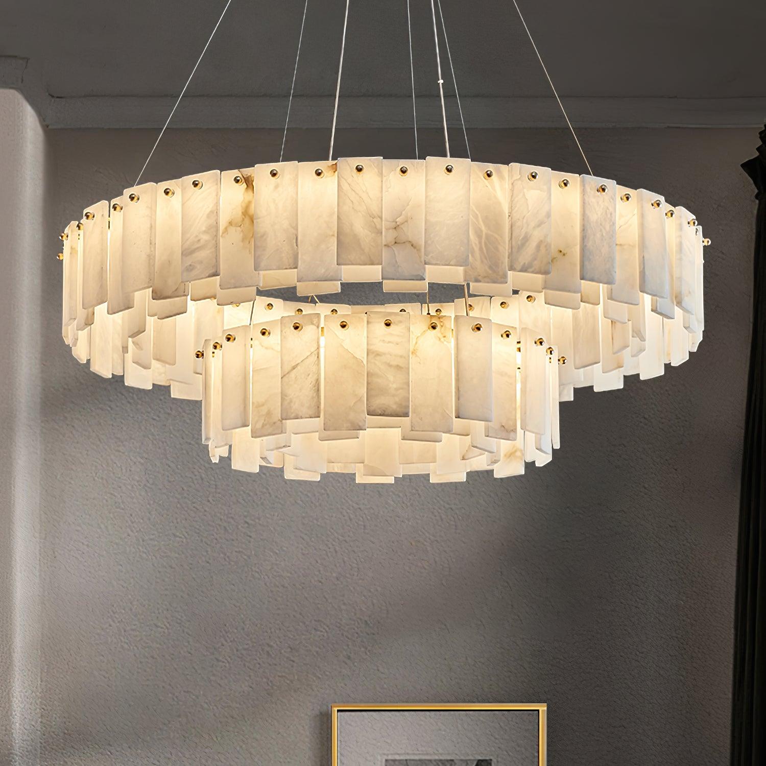 Celestial Alabaster Round Chandelier - Vakkerlight