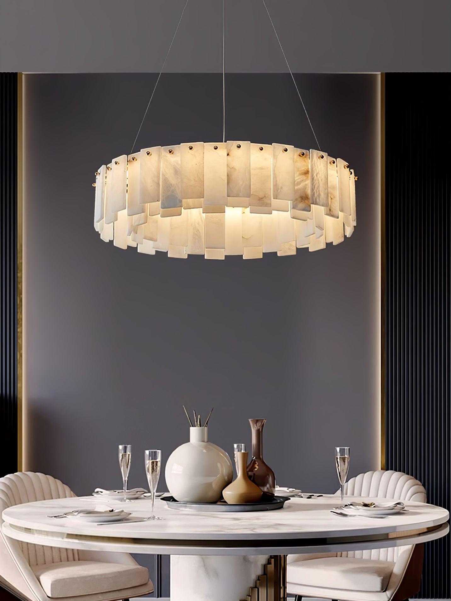 Celestial Alabaster Round Chandelier - Vakkerlight