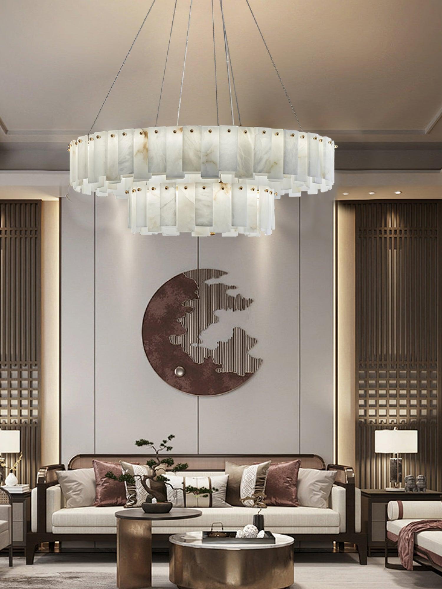 Celestial Alabaster Round Chandelier - Vakkerlight