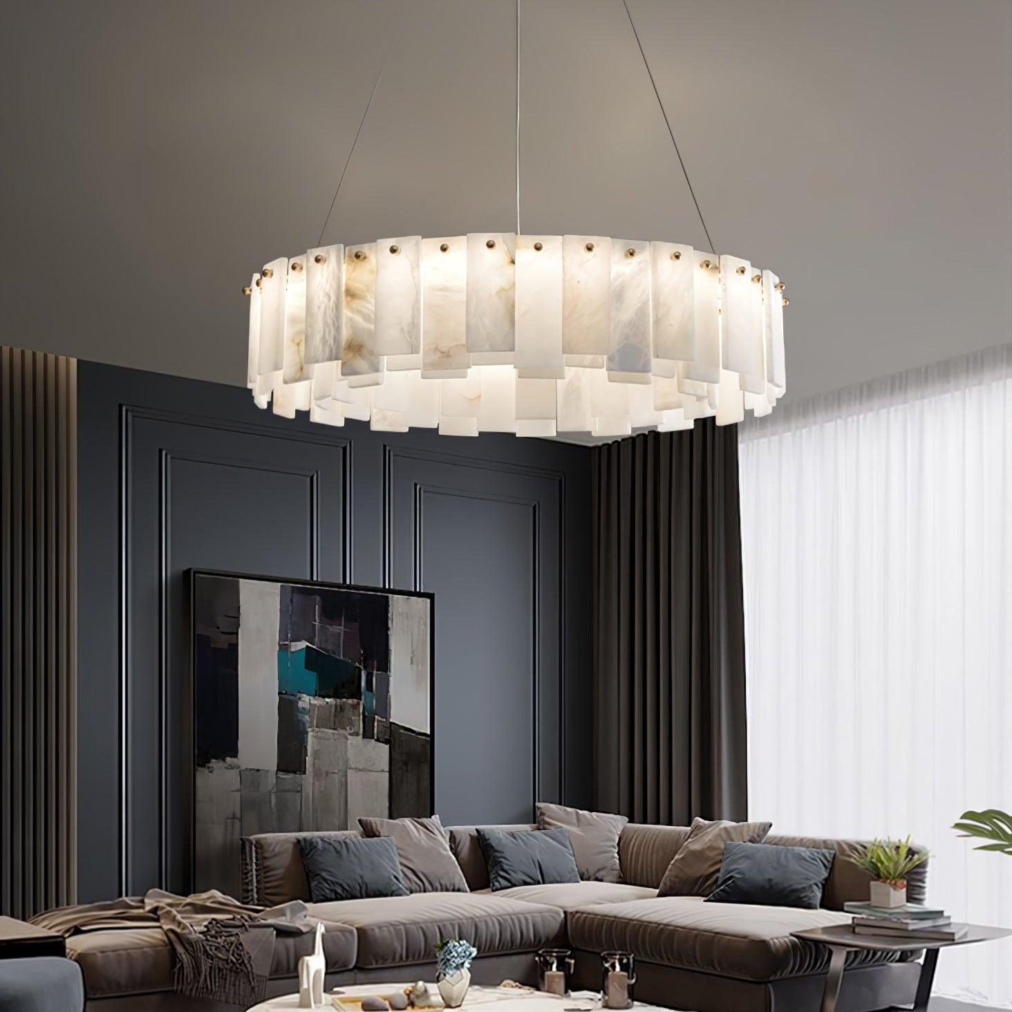 Celestial Alabaster Round Chandelier - Vakkerlight