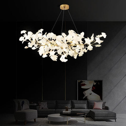 Ceramic Ginkgo Modern Chandelier