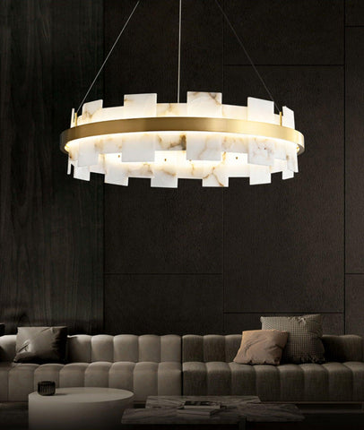 Alabaster Halo Chandelier - Vakkerlight