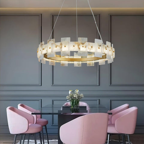 Alabaster Halo Chandelier - Vakkerlight