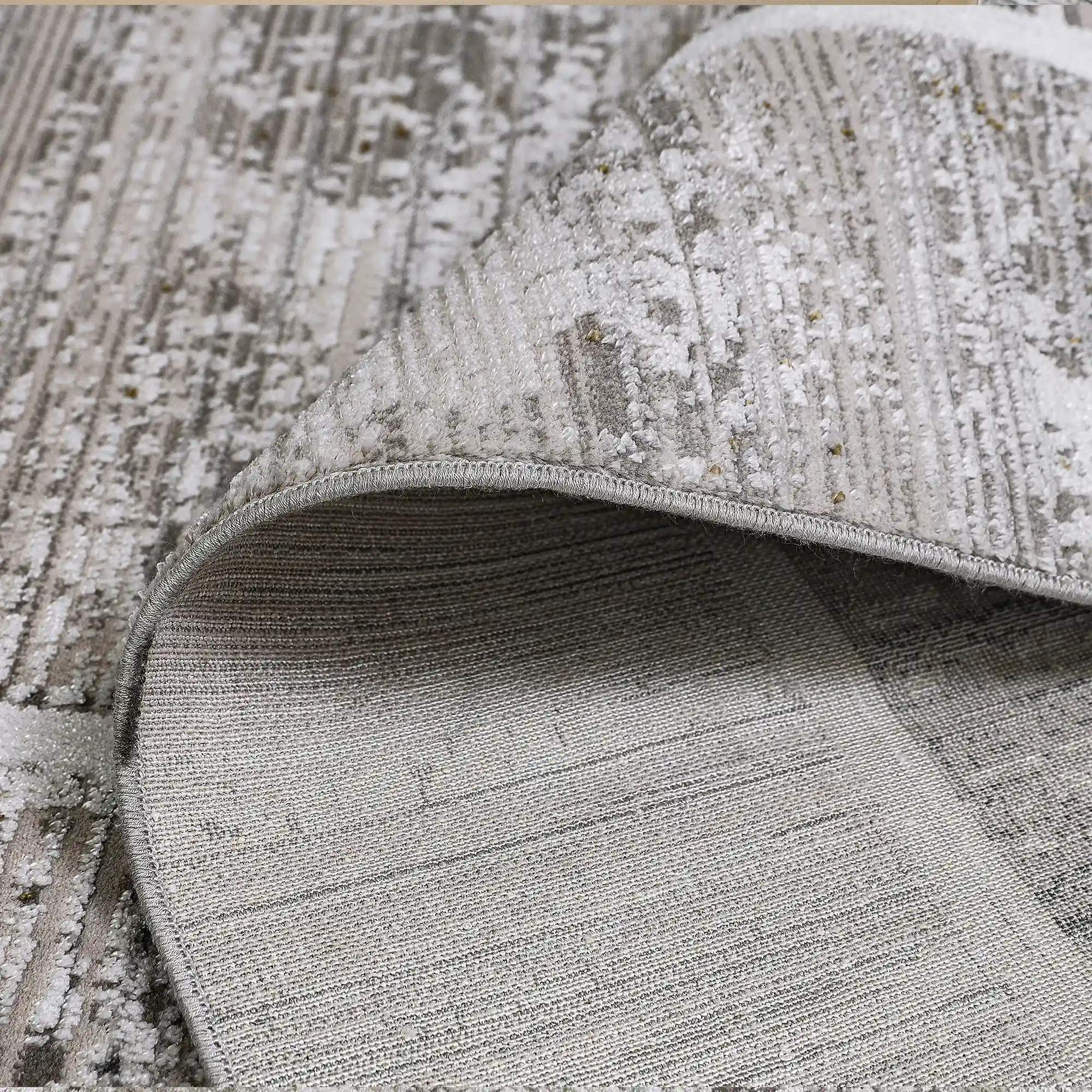 Milano Framed Abstract Neutral Area Rug